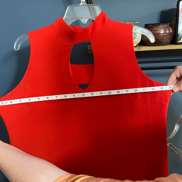 Skies Are Blue Medium Vibrant Red Dress NWOT - Picture 5 of 6